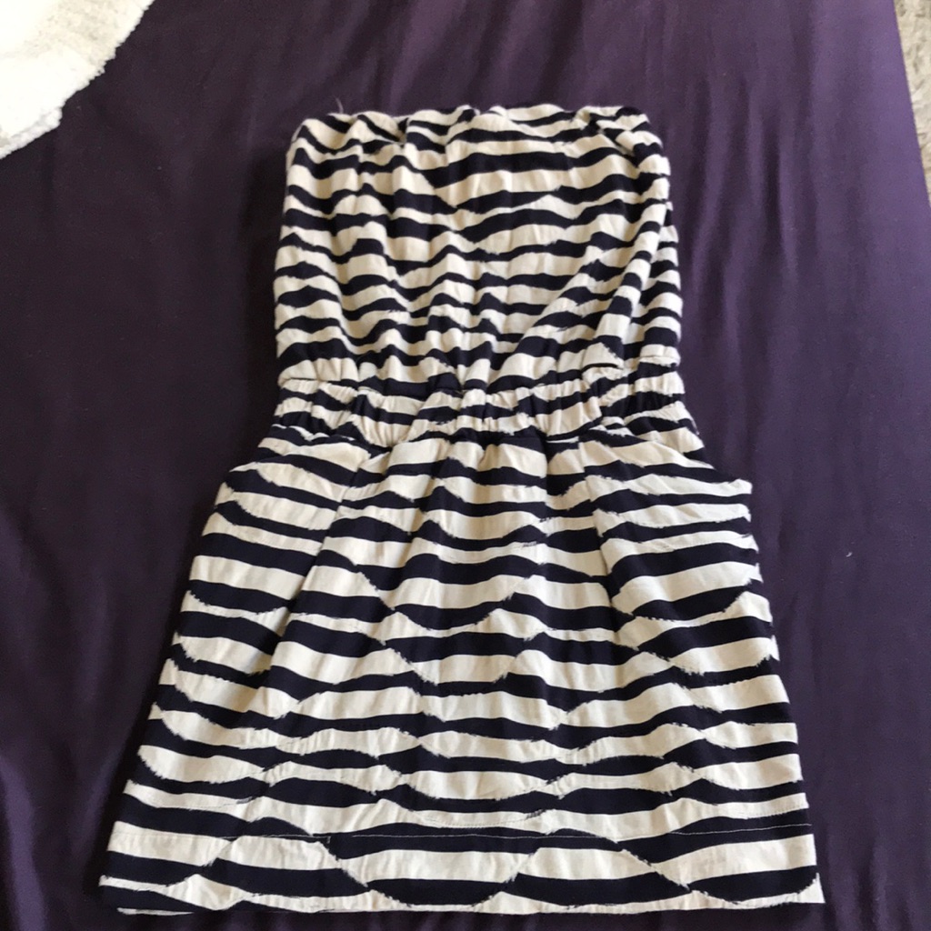 Aqua Strapless Dress. Medium